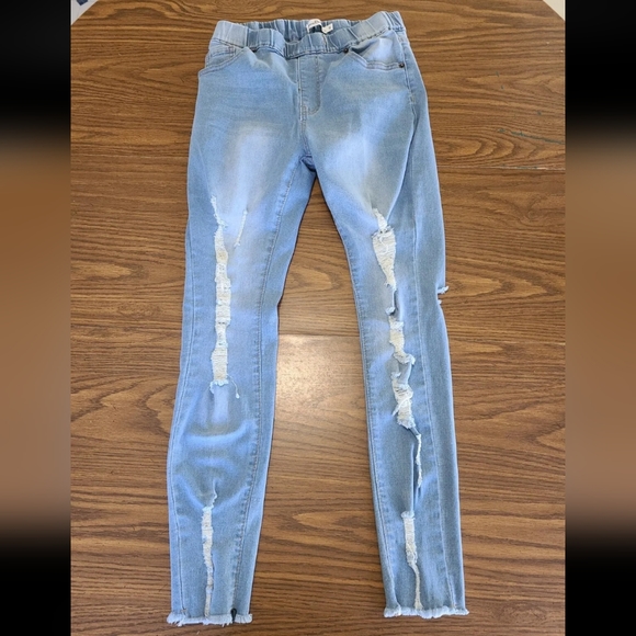 Women's Blue Jeans Vince Blue Co. Brand   Size 3 Elastic Waist - Picture 1 of 3